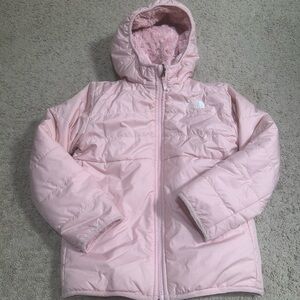 The North Face Pink Hooded Puffer Jacket